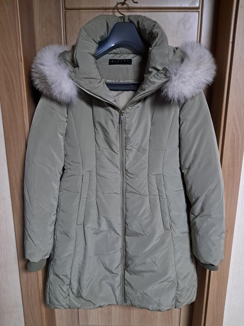 시슬리 폭스퍼 롱패딩 42