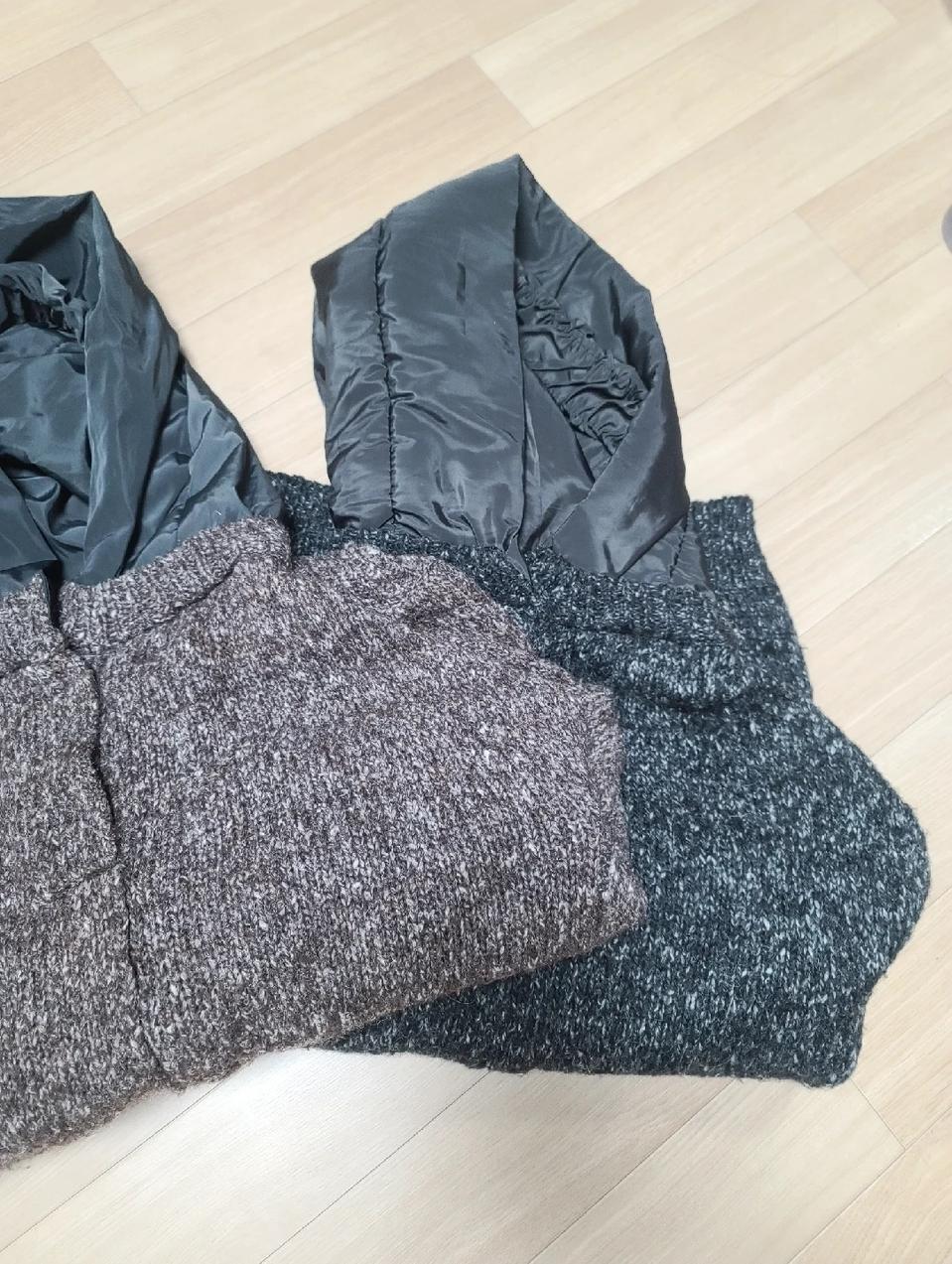 패딩모자 니트 가오리핏