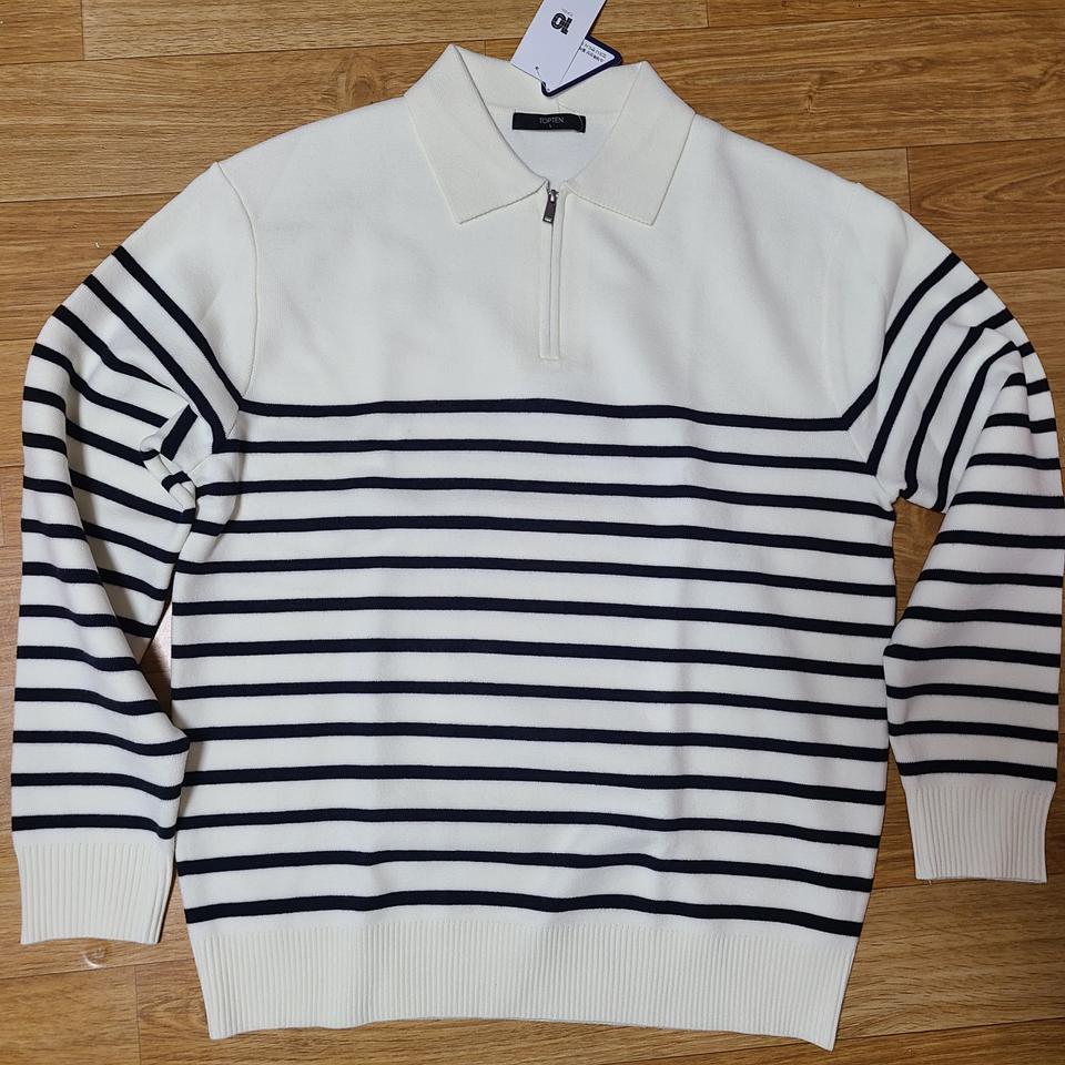 탑텐 남자 반집업 니트 스웨터