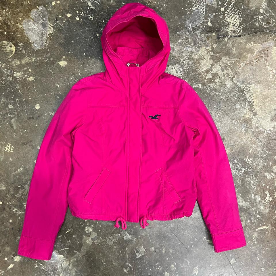 M) 홀리스터 플리스 안감 크롭 후드 자켓 점퍼 후드집업