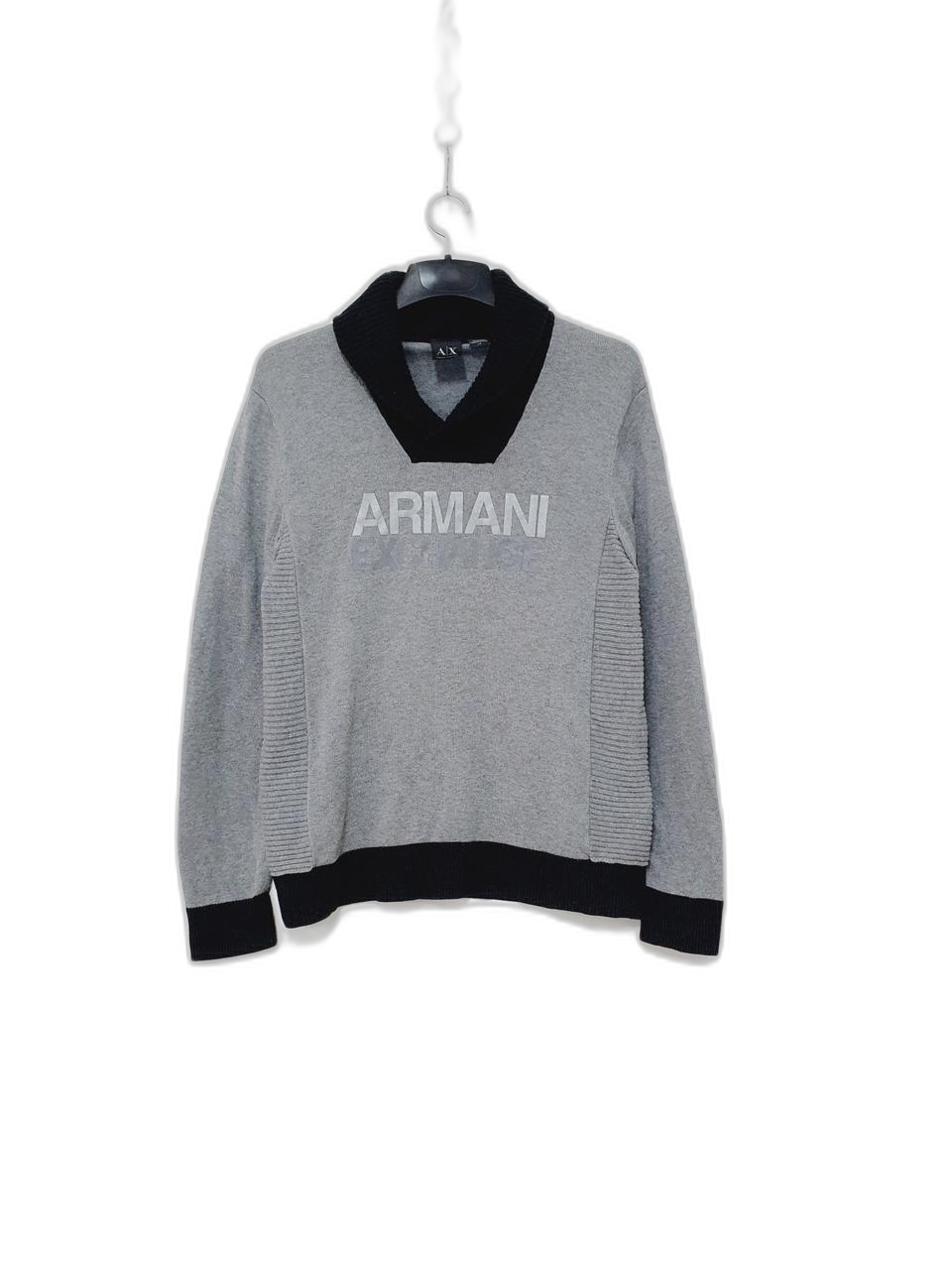 ARMANI EXCHANGE 아르마니 익스체인지 머플러카라 긴팔 면니트티
