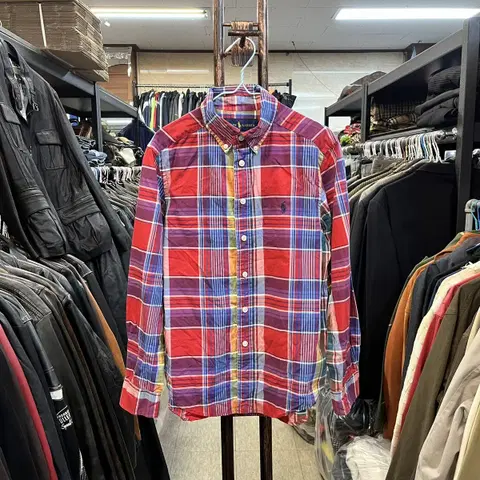 폴로 랄프로렌 체크셔츠 체크남방 10-12