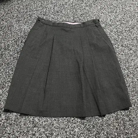 아이비클럽 플리츠 스커트 그레이 짧치 교복치마