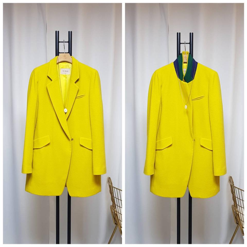 미센스 카라배색 울코트95(1회착용/드라이완료)