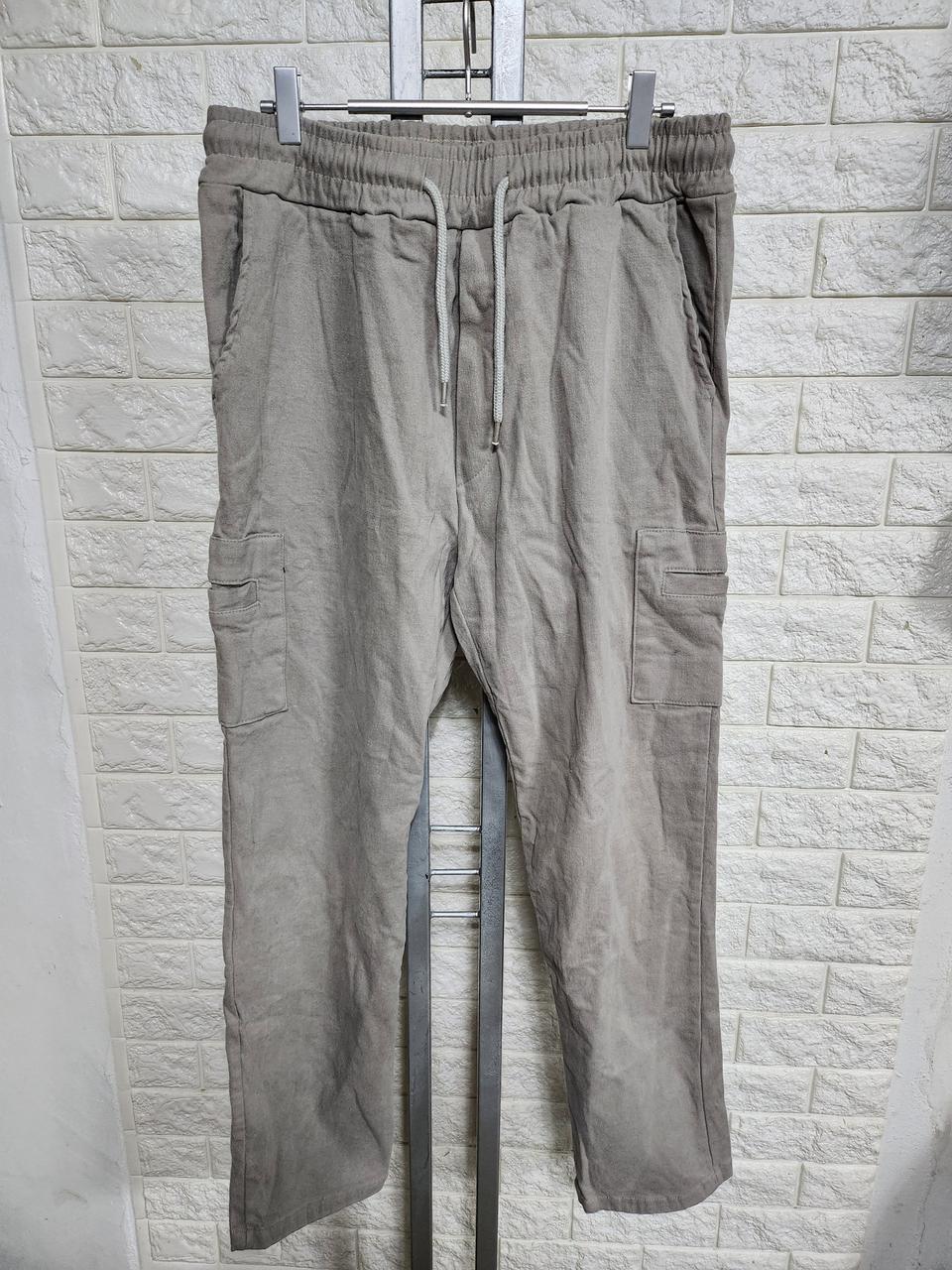 PEACOCK 카고 린넨 바지 2XL