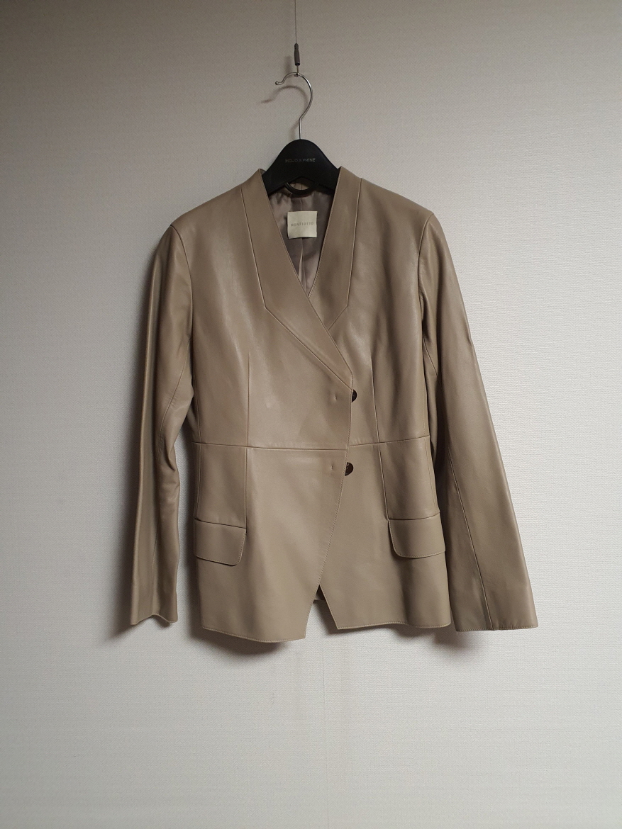 몽또또 베이지 램스킨 자켓 S사이즈