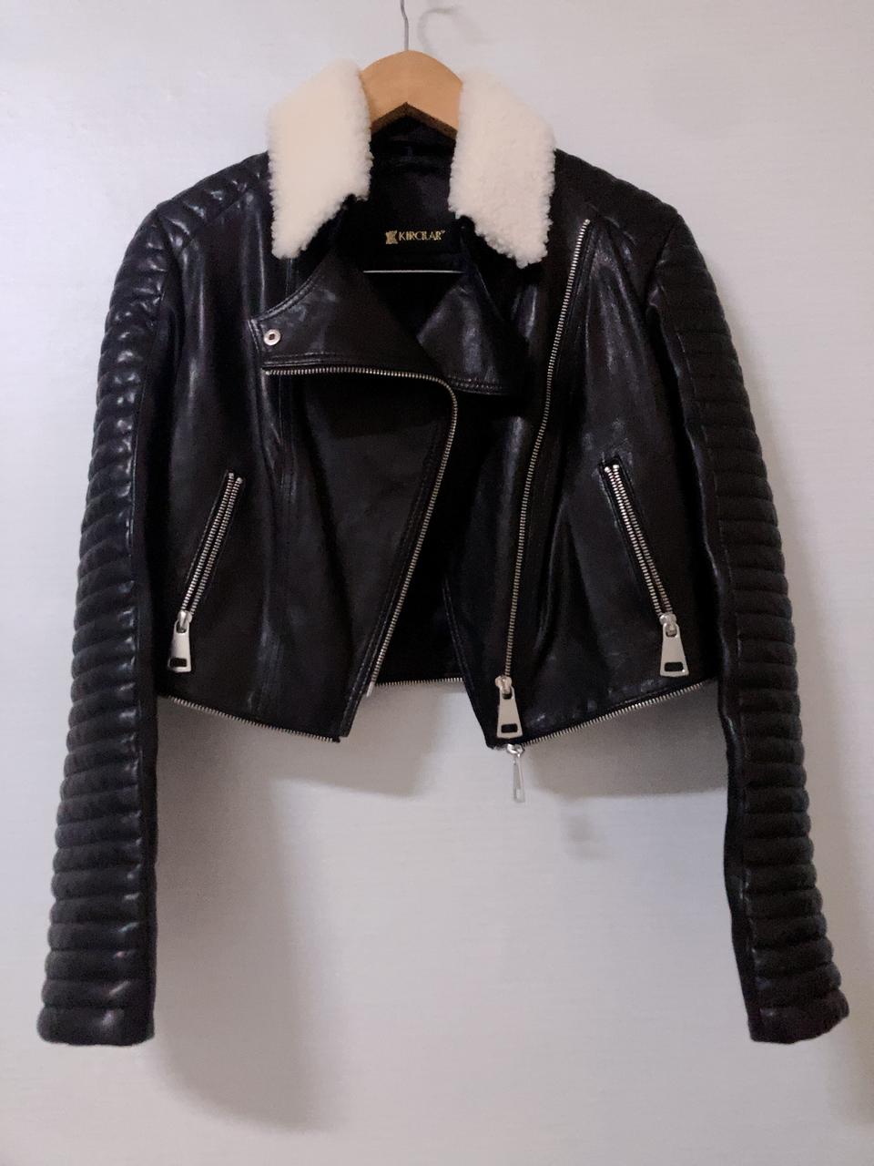 [55] KIRCILAL램스킨 자켓(넥 탈부착)(상태굿)