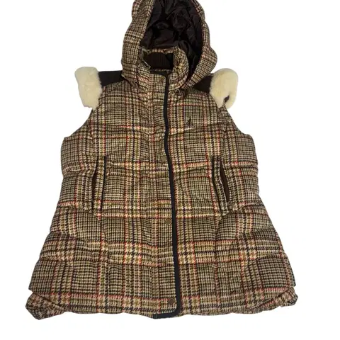 빈폴골프 체크 패딩 베스트 95 / 브라운 클래식