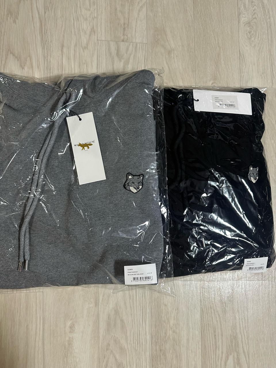 메종키츠네 그레이폭스 후드티