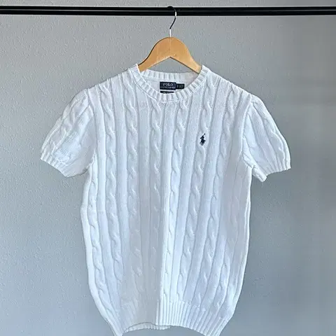 [S]폴로 랄프로렌 꽈배기 반팔 니트 스웨터