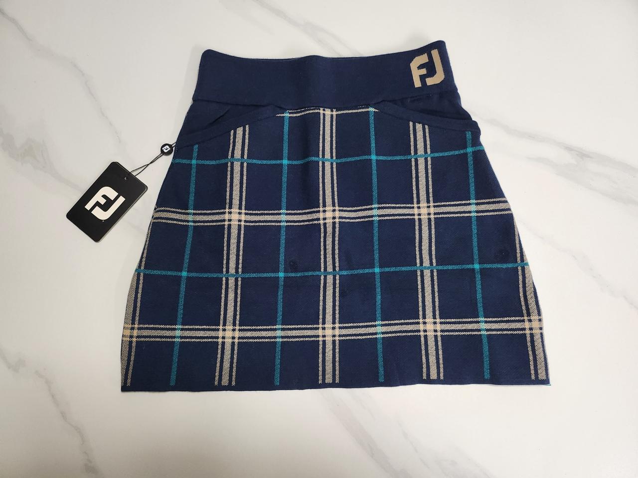 풋조이 체크 니트 스커트 새상품(S)