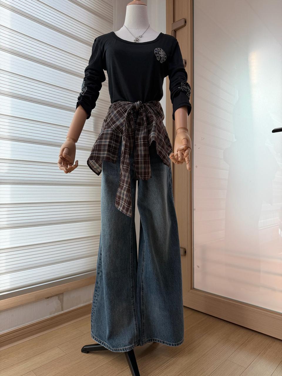 아크네 데님 바지 66