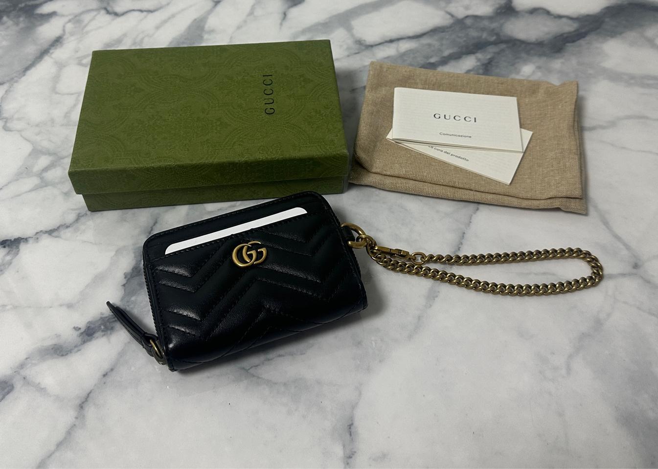 [새상품] 구찌 마몬트 체인 홀더 여성 지갑