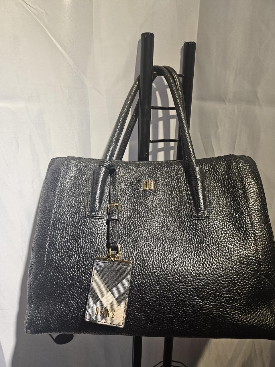 ♡닥스 블랙 가죽토트백