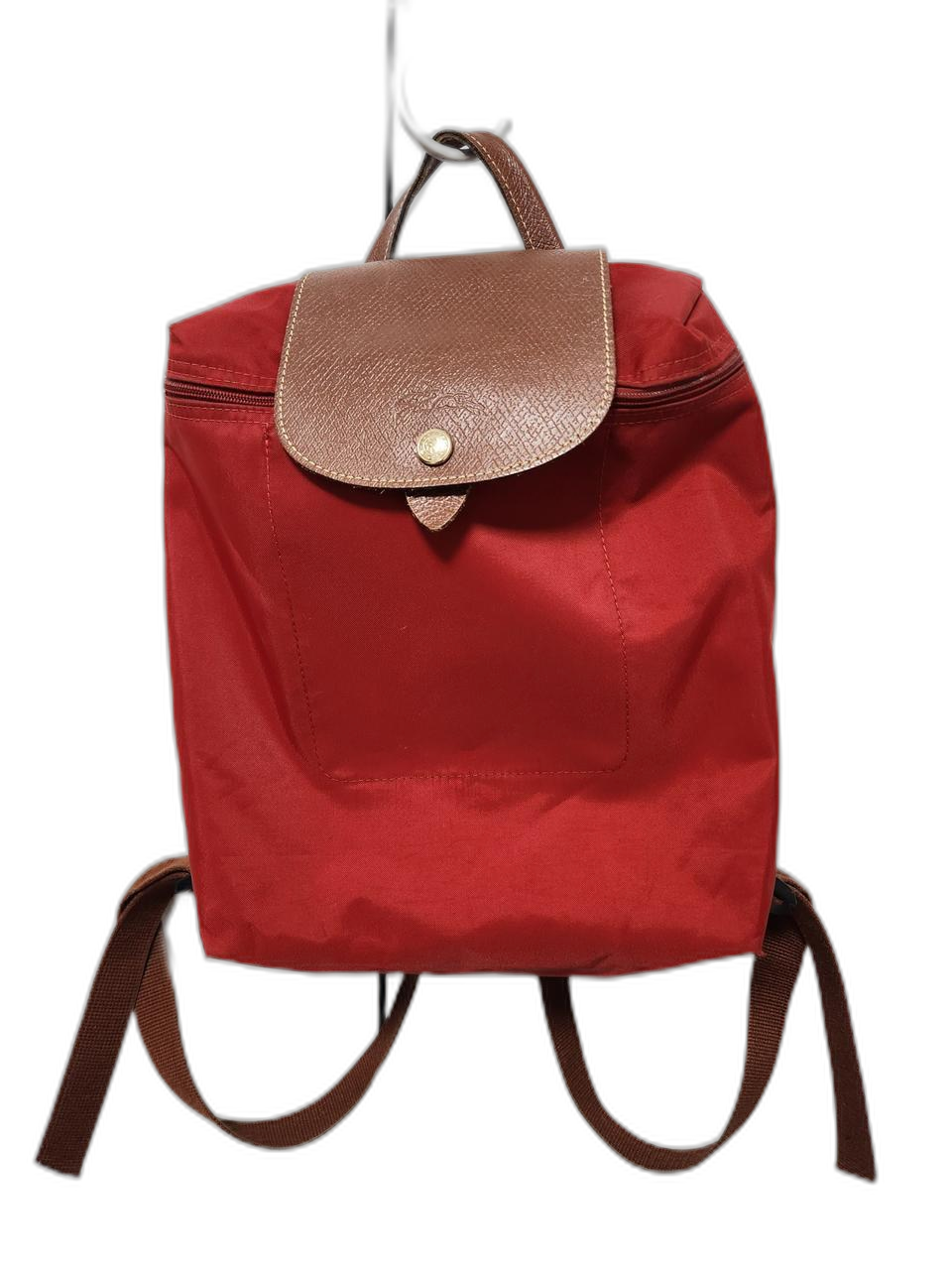 롱샴 레드 백팩