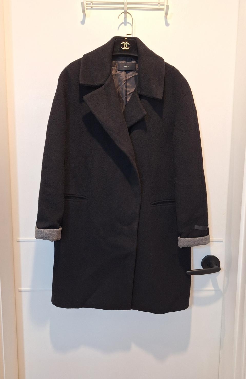 시스템 여성 모직 캐시미어 코트