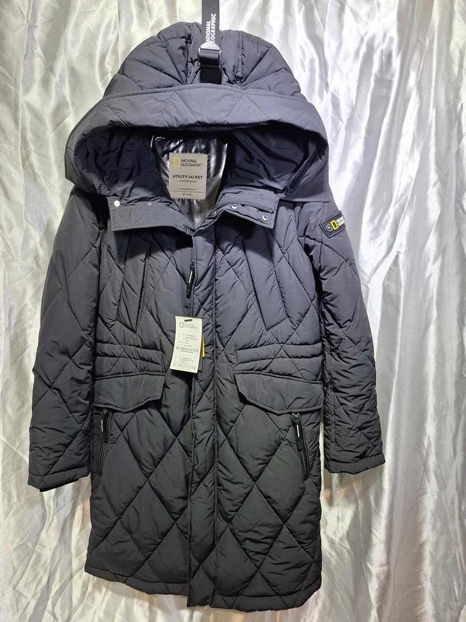 내셔널지오그래픽 유틸리티 퀼팅 롱패딩 블랙(미사용)