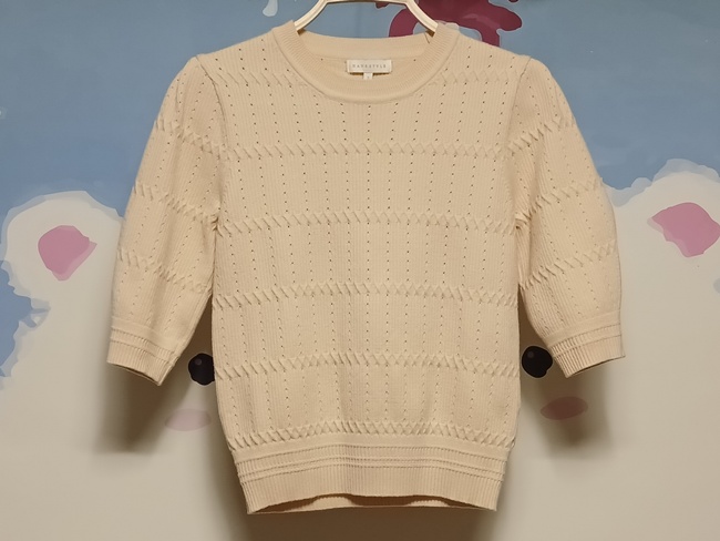 (S) 한스스타일 봄가을 5부 펀칭 니트