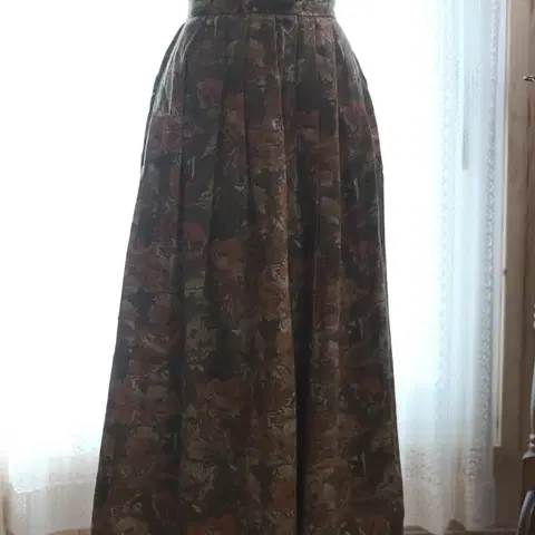 [빈티지] 카키 롱 스커트