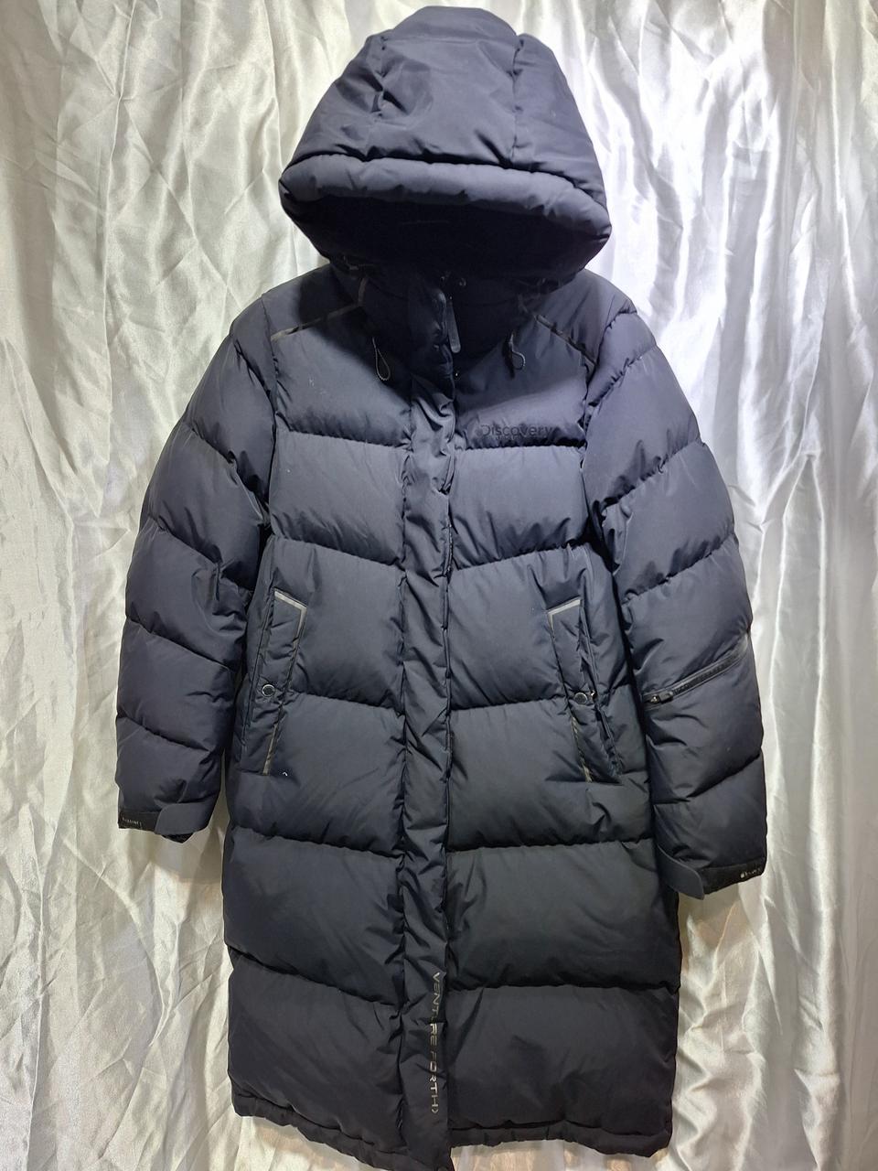 디스커버리 롱패딩 네이비