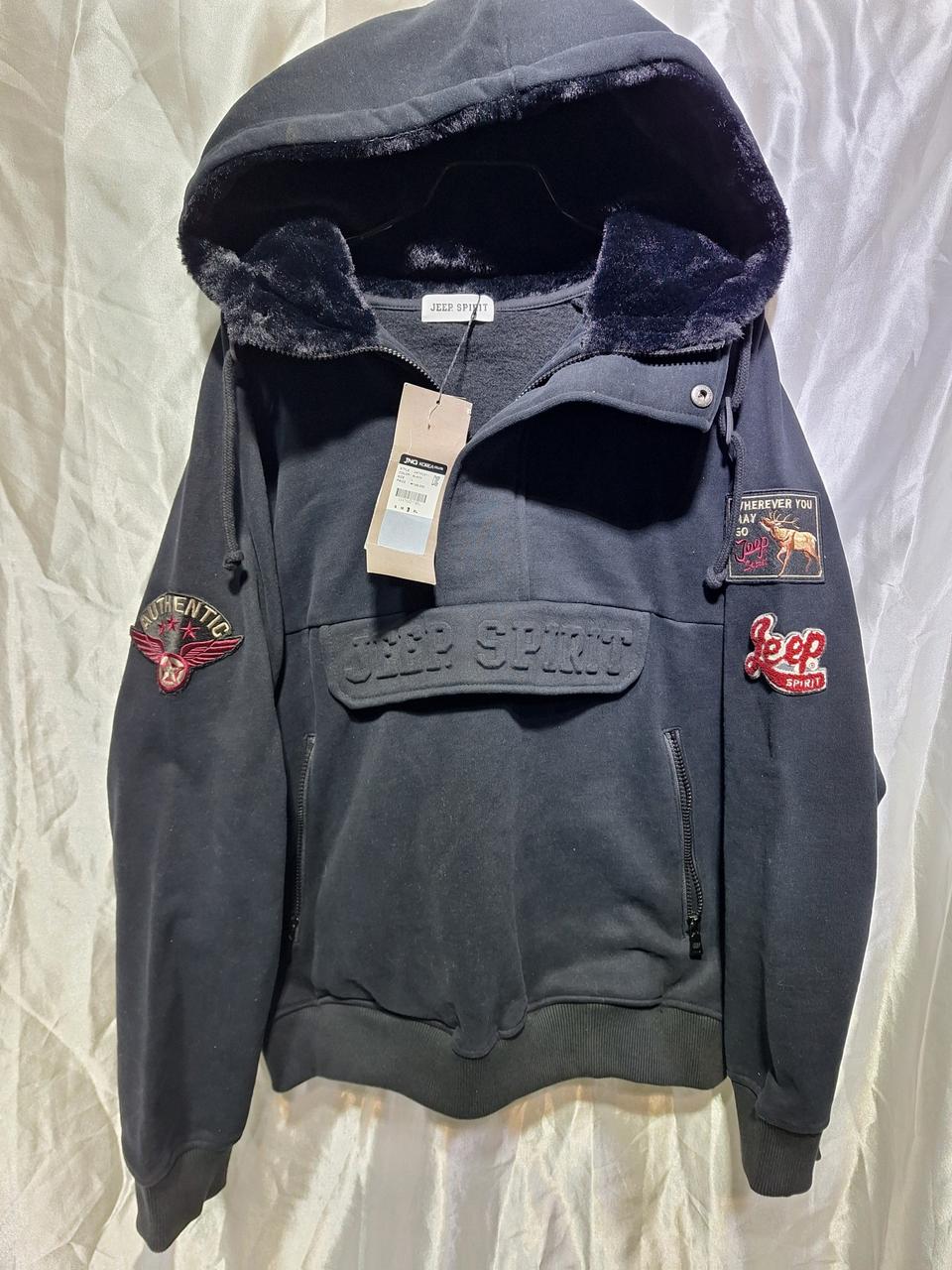 Jeep Spirit 검정 후드 자켓 L (미사용)