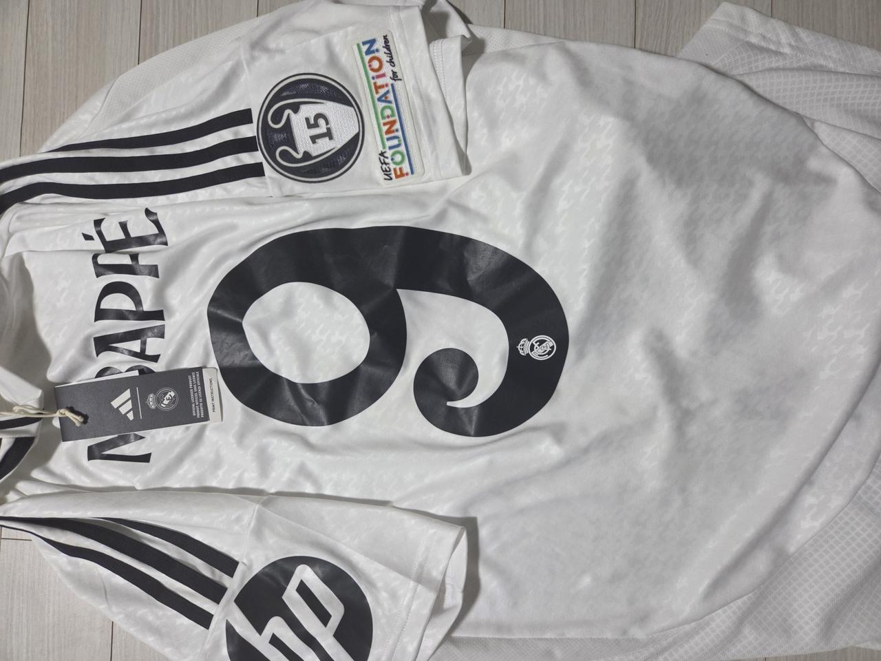 24 25 레알 마드리드 음바페 풀마킹 XL 어센틱 유니폼