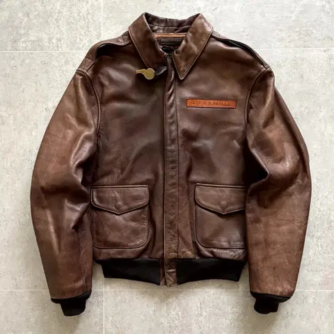 80's 아비렉스 A-2 레더 플라이트 자켓 34(95)