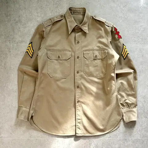 50's 미군 카키 오피서 셔츠 15.5(100~103)