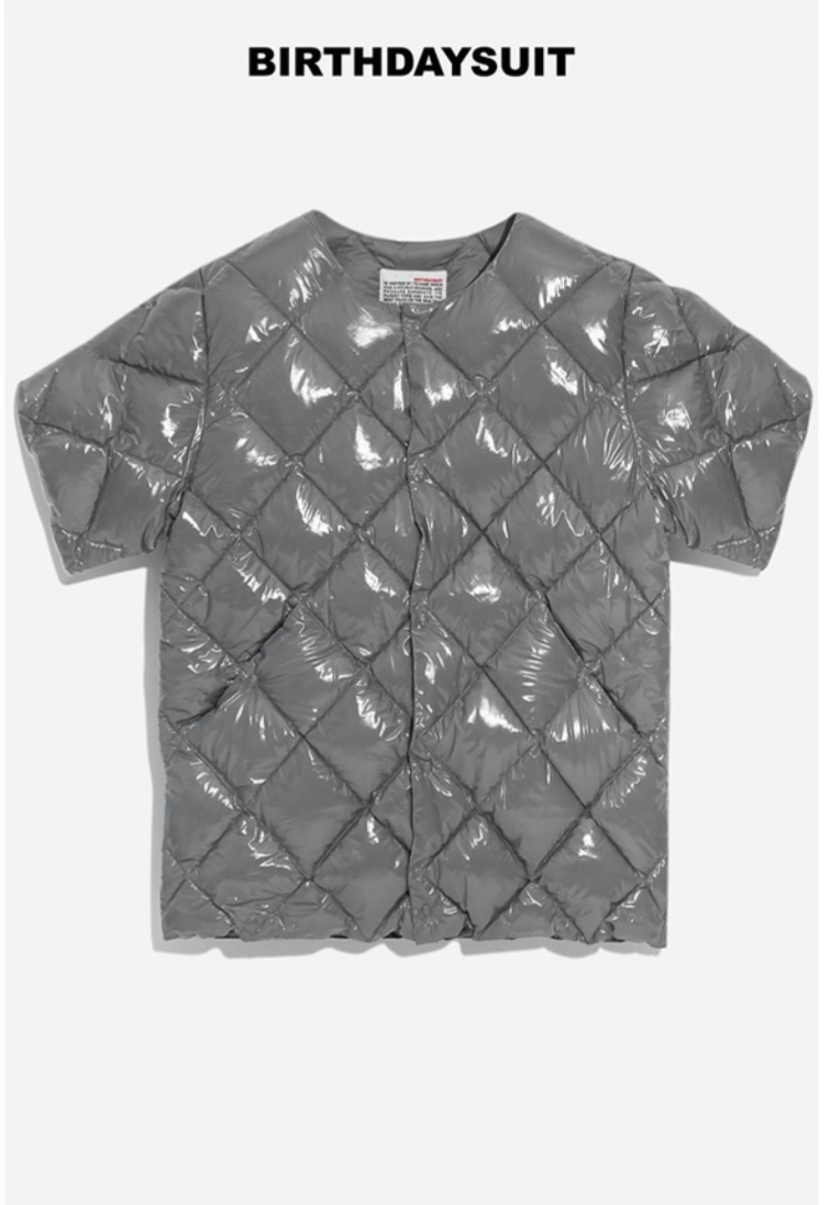 벌스데이수트 퀄팅 다운 패딩 자켓/(차콜),L사이즈/텍있는새상품