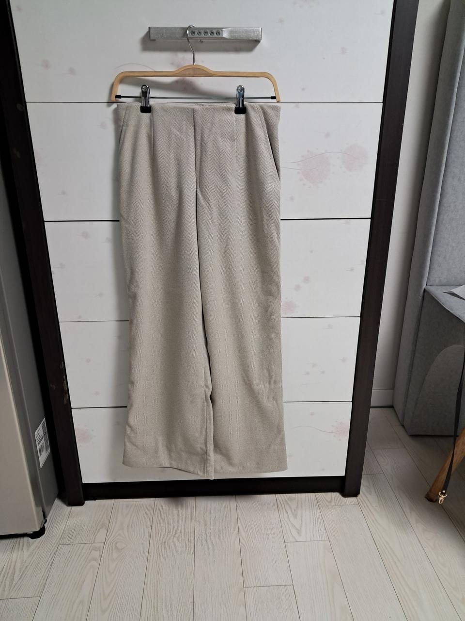 새상품 기모헤링본와이드팬츠밴딩