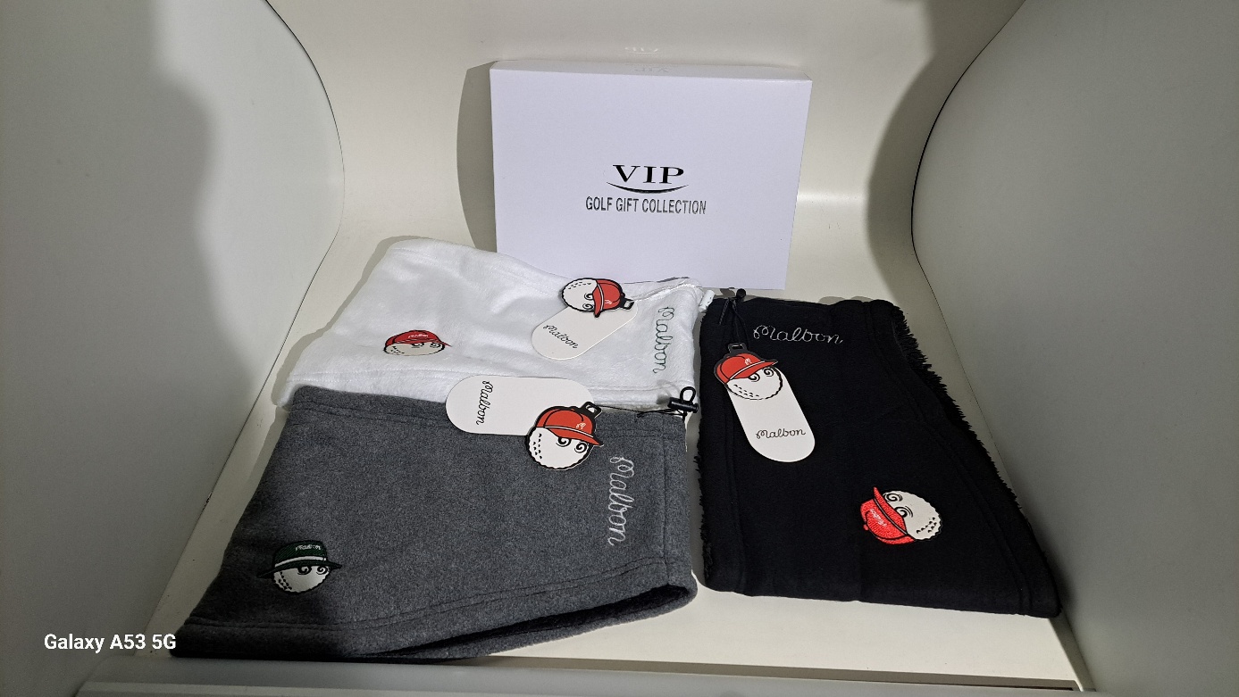 MALBON GOLF 넥워머 (화이트.블랙)