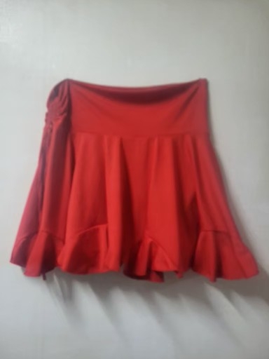 새상품)레드  플레어 스커트XL