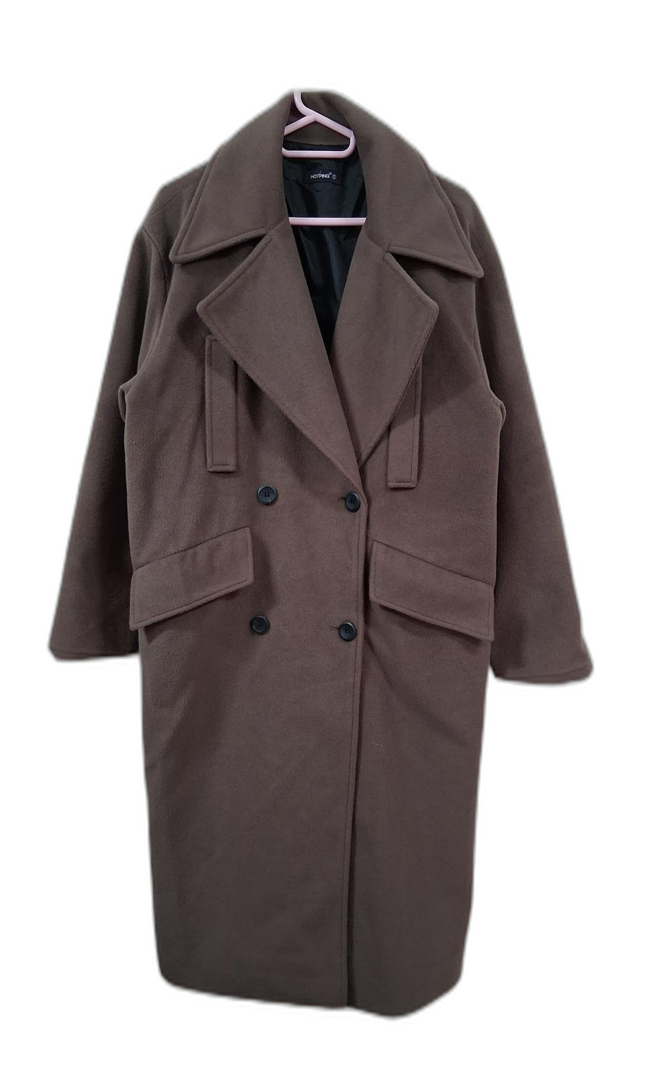 핫핑 박시한 더블 겨울 롱 코트 F