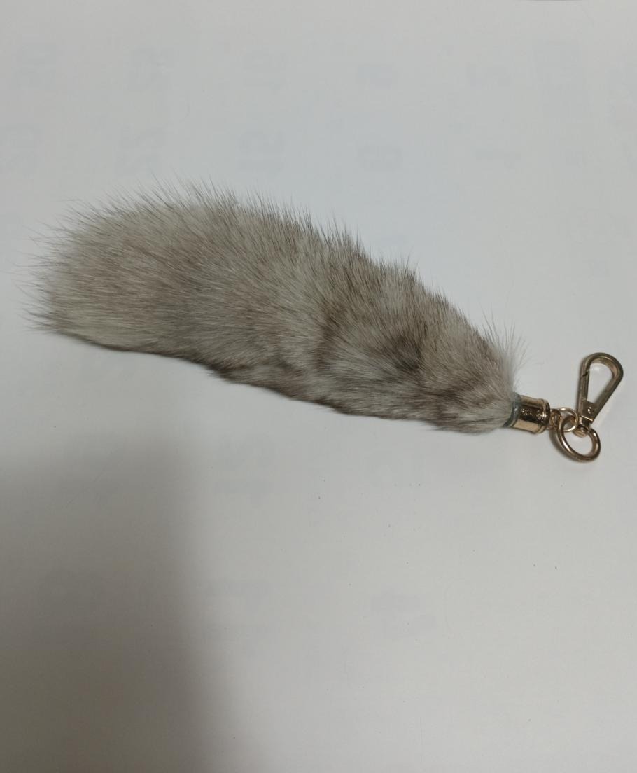 모르간 여우모피 100% 가방 장식 키링