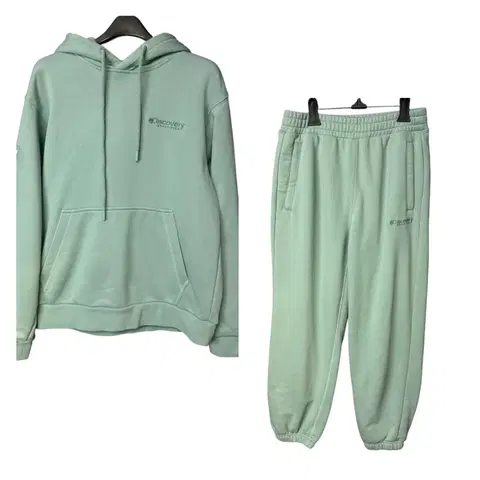 90/30 디스커버리 로고 민트그린 트레이닝 셋업