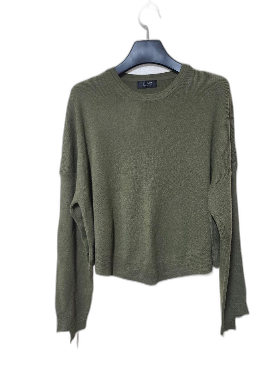 time 타임 카키 캐시미어 니트