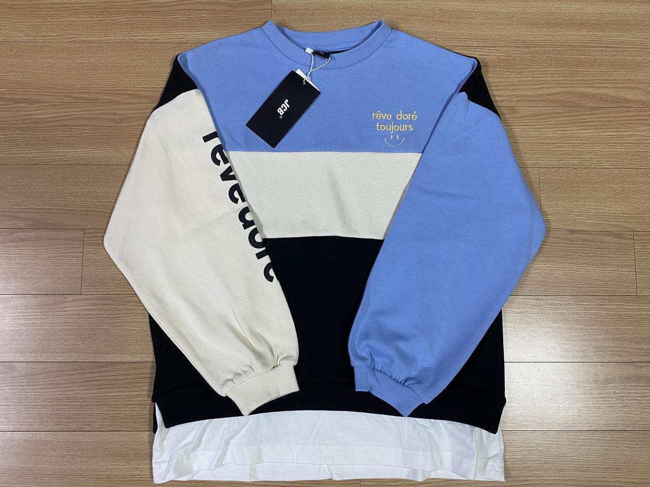 JCB 자수 레이어드 맨투맨 150