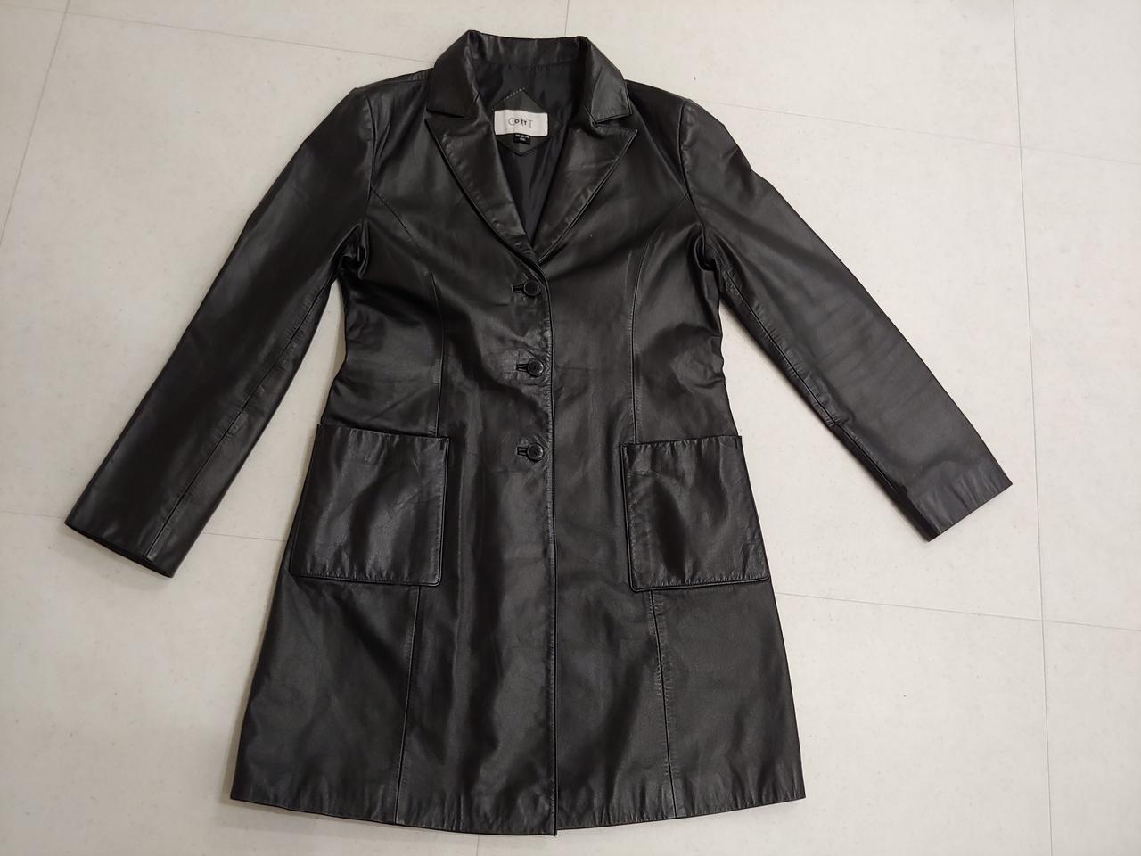 여성 소가죽 롱자켓