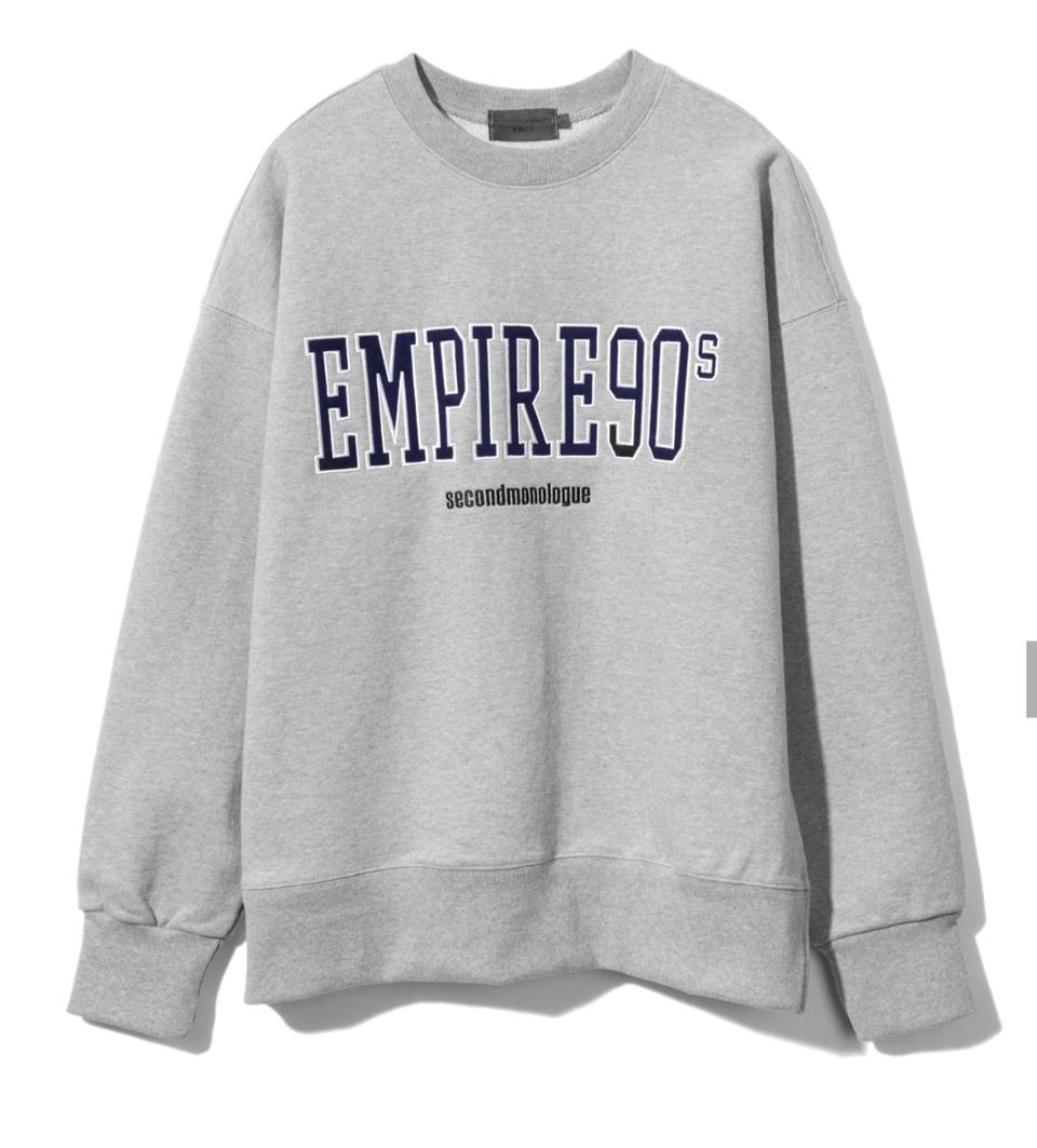 세컨 모놀로그 엠파이어 90에스 스웻 셔츠(그레이)