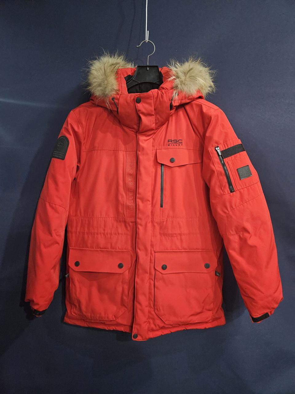 밀레 레드컬러 남성 100 구스다운 패딩