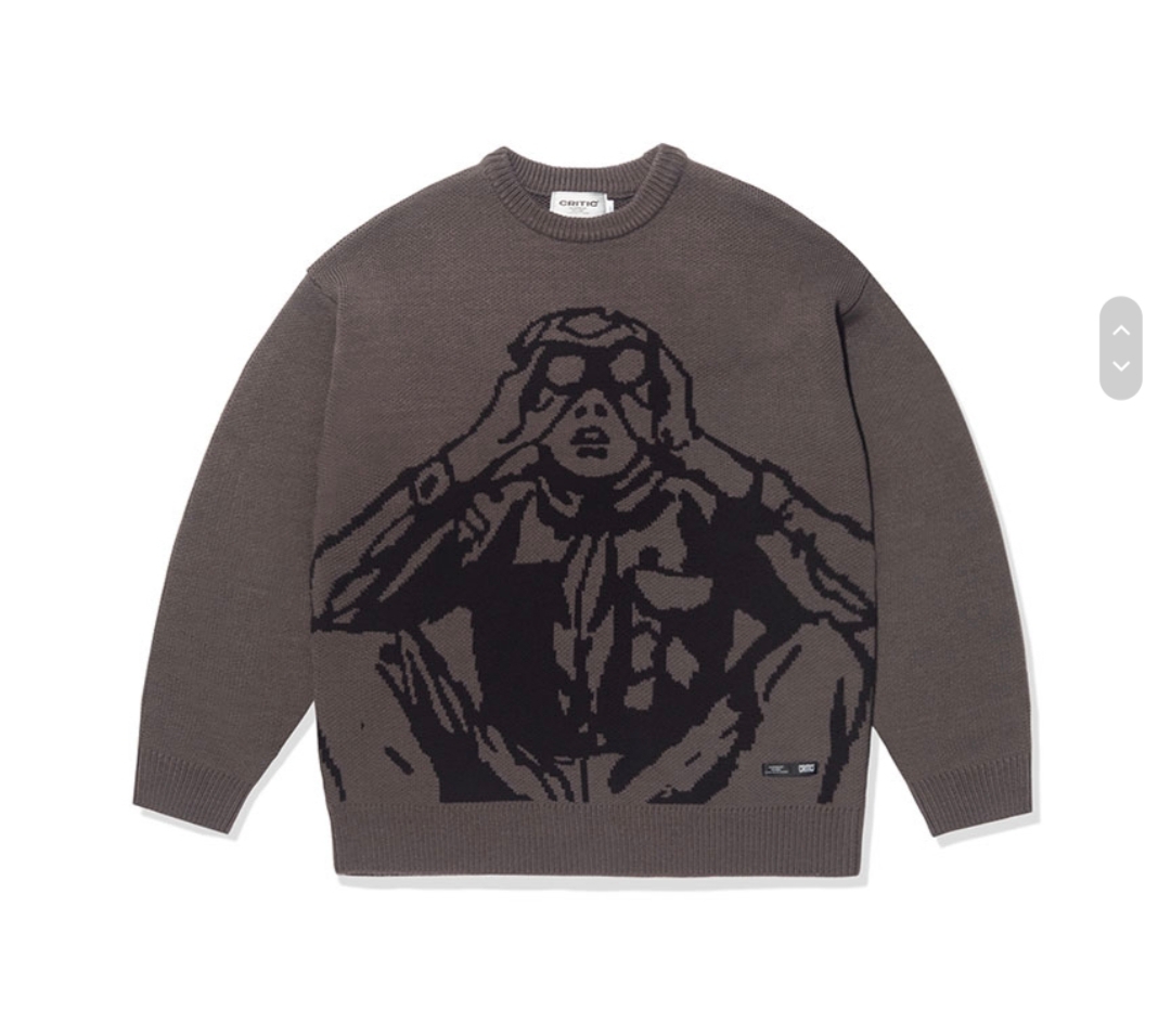 크리틱 니트 L SCOUTS BOY 니트Charcoal