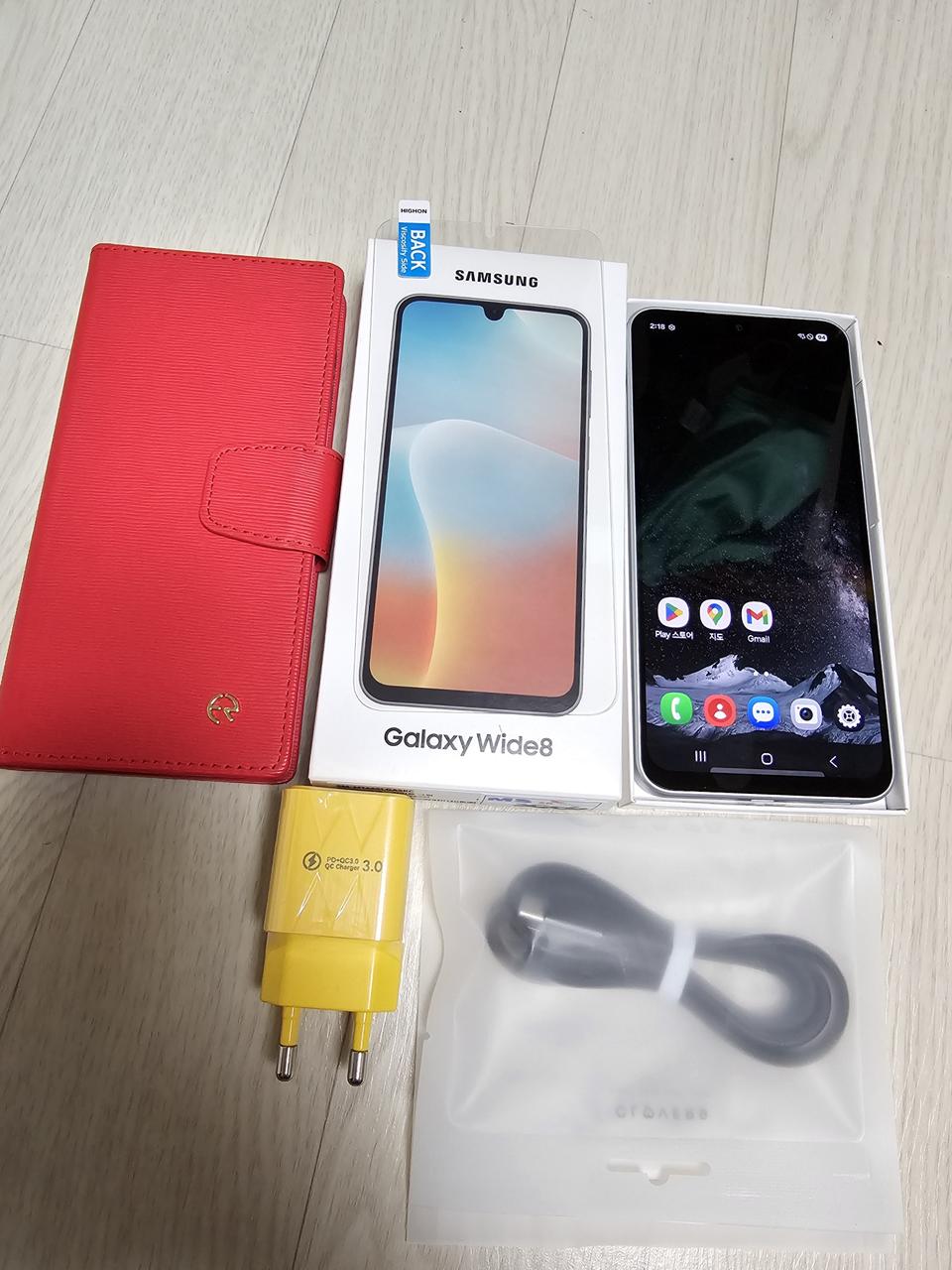 갤럭시 와이드8 그린 정상해지