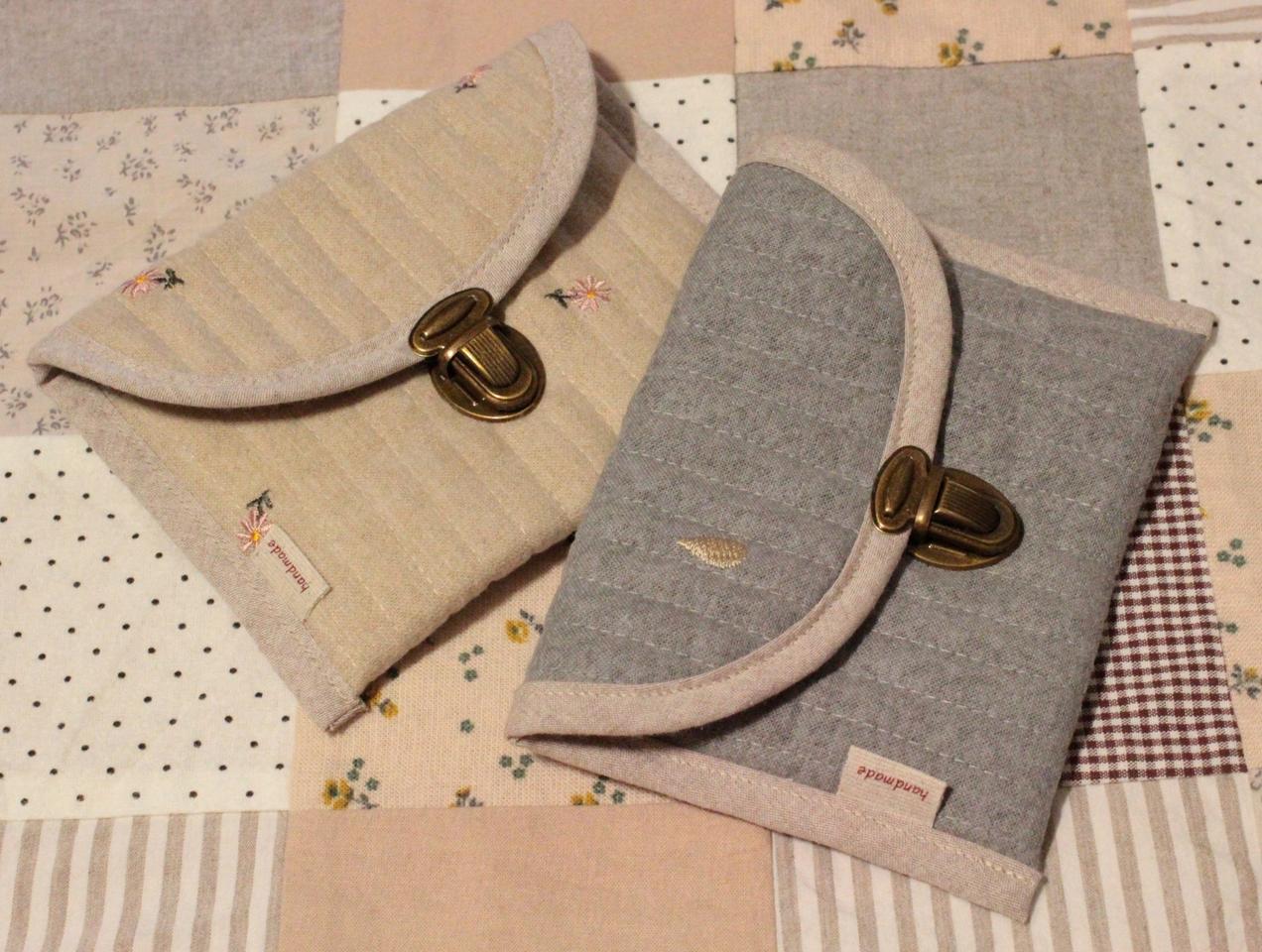 핸드메이드 누빔 지갑 겸 파우치