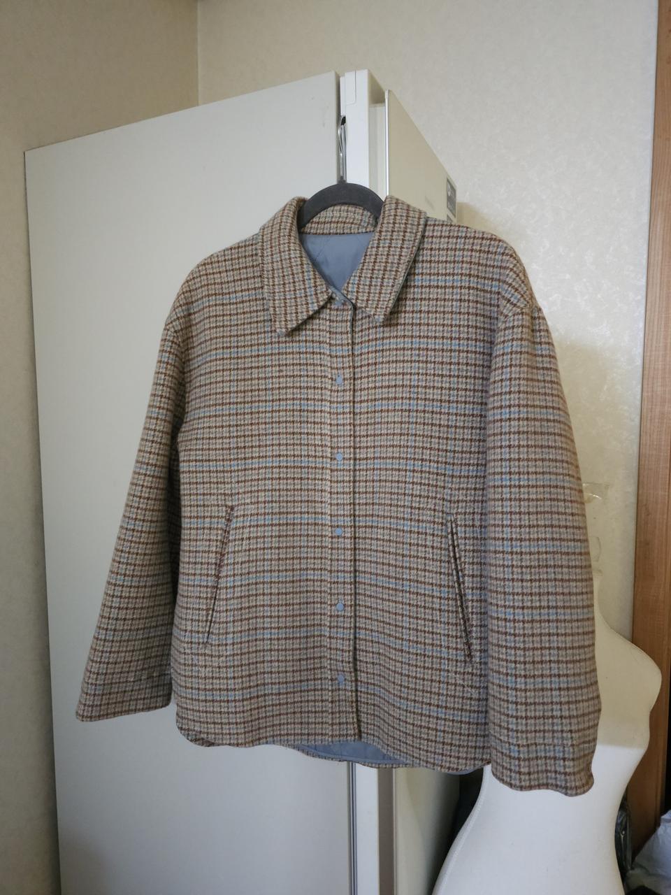 so wool 소울 울자켓 누빔 하프코트