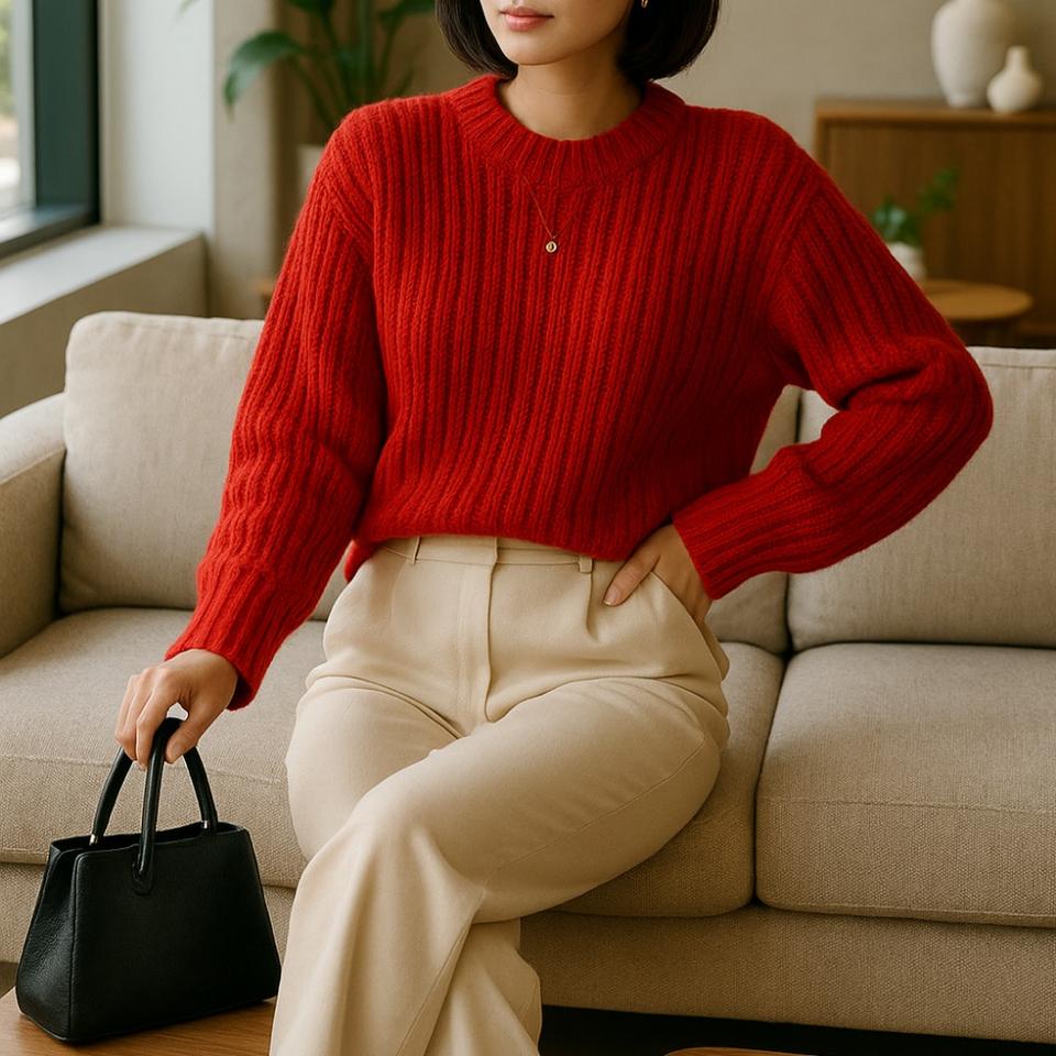 모헤어30 하찌 루즈핏 라운드니트