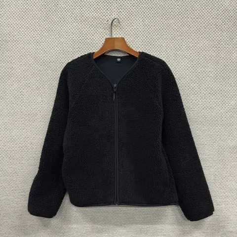 유니클로 캐주얼 무지 숏 플리스 후리스 집업 95 A00625