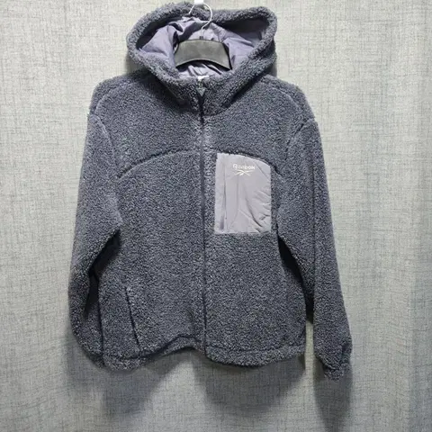 리복 여성 플리스 후드 뽀글이 집업 M