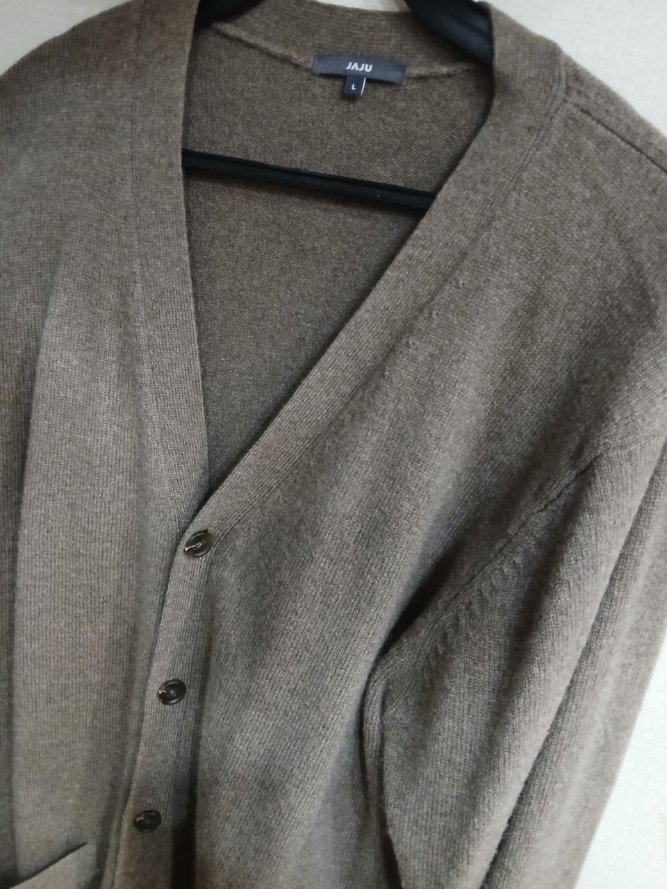 자주남성니트 가디건 L