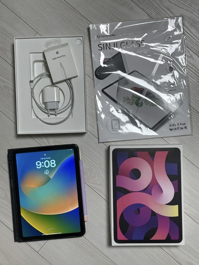 아이패드 에어4 로즈골드 64GB 와이파이 풀박 + 애플펜슬 2세대