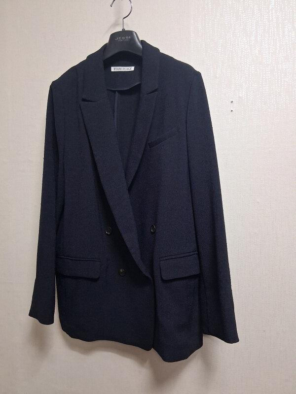 일본수입 RIAM PLAGE 여성 춘추 네이비더블쟈켓 보이핏 여유핏 66